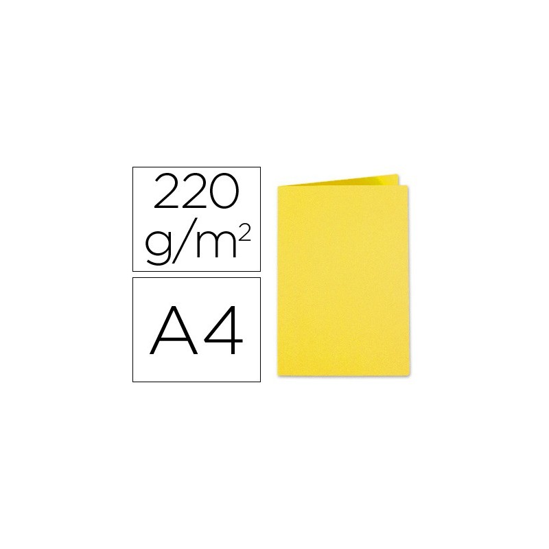 SUBCARPETA CARTULINA EXACOMPTA DIN A4 AMARILLO 220 GR