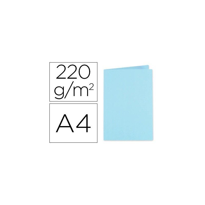 SUBCARPETA CARTULINA EXACOMPTA DIN A4 AZUL CLARO 220 GR