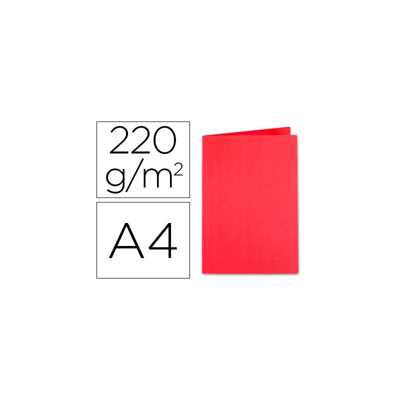 SUBCARPETA CARTULINA EXACOMPTA DIN A4 ROJO 220 GR