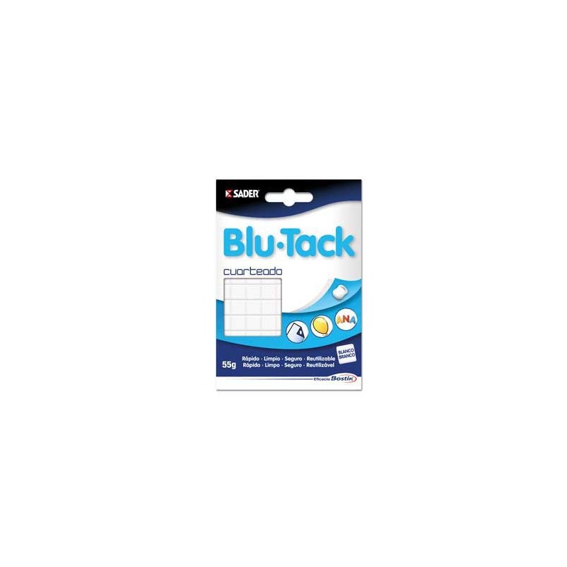 SUJETACOSA MASILLA BOSTIK BLU TACK BLANCO CUARTEADO