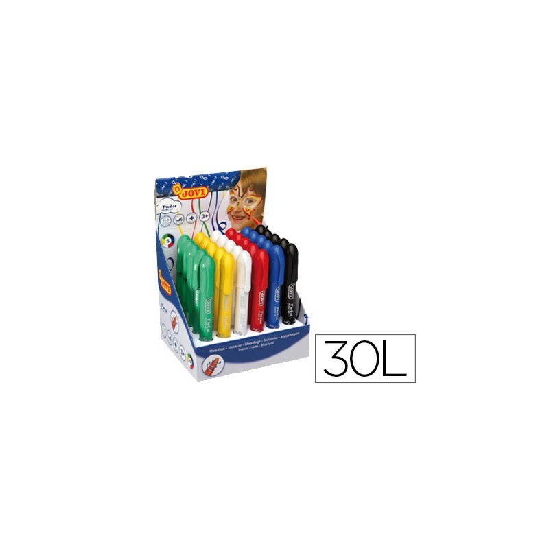 BARRA DE MAQUILLAJE JOVI TWIST MAKE-UP CAJA DE 30 UNIDADES COLORES SURTIDOS