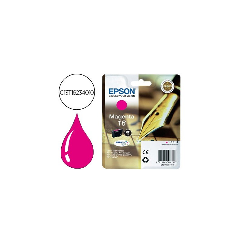 INK-JET EPSON 16 WF2010W WF2510WF WF2520NF WF2530WF WF2540WF MAGENTA 175 PAG