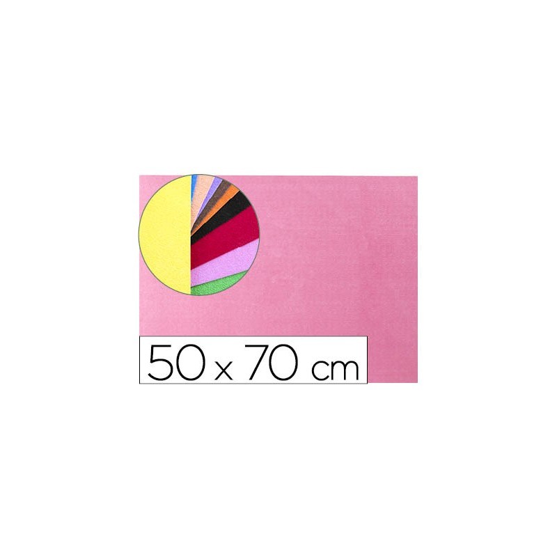 GOMA EVA LIDERPAPEL 50X70CM 60G/M2 ESPESOR 2MM TEXTURA TOALLA ROSA