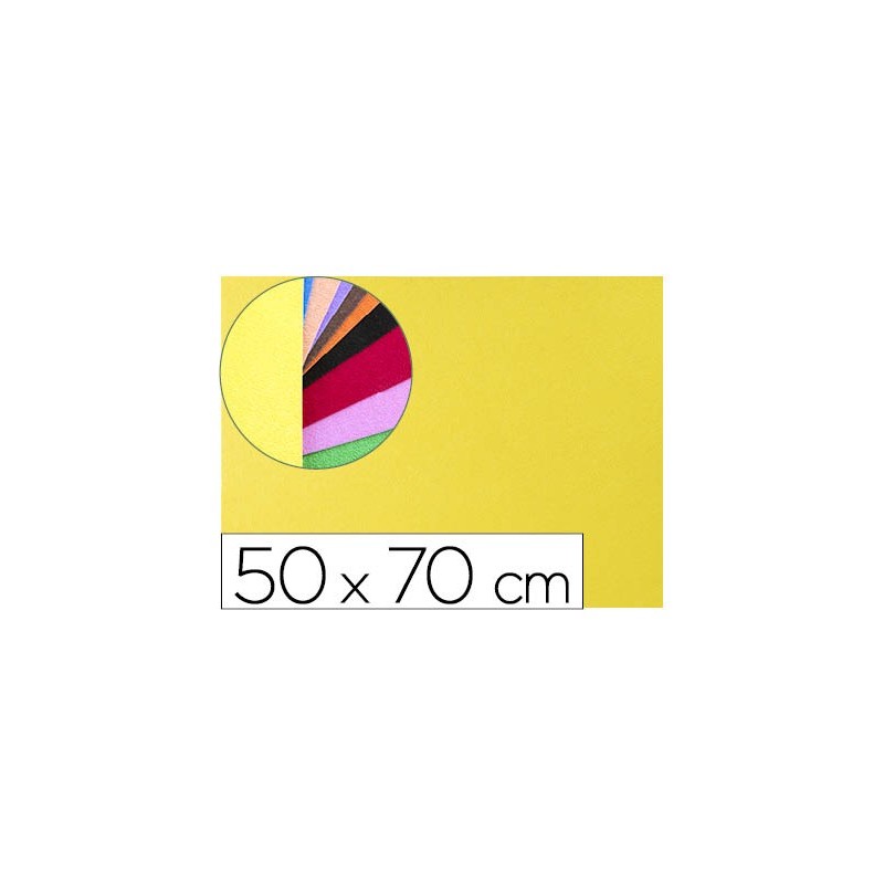 GOMA EVA LIDERPAPEL 50X70CM 60G/M2 ESPESOR 2MM TEXTURA TOALLA AMARILLO