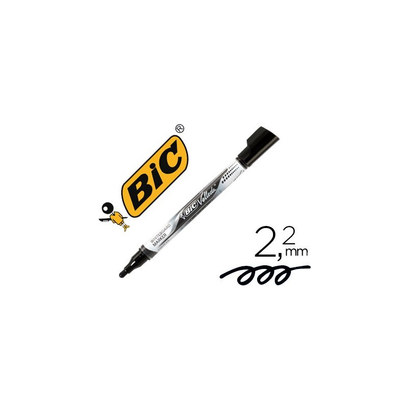 ROTULADOR BIC VELLEDA LIQUID POCKET PUNTA REDONDA 2,2 MM NEGRO