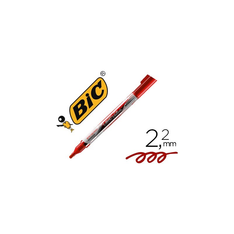 ROTULADOR BIC VELLEDA LIQUID POCKET PUNTA REDONDA 2,2 MM ROJO