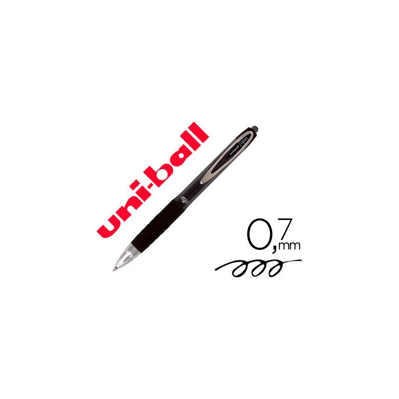 BOLIGRAFO UNI-BALL ROLLER UMN-207 RETRACTIL 0,7 MM COLOR NEGRO