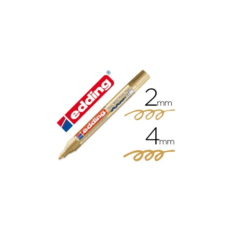 ROTULADOR EDDING PUNTA FIBRA 750 ORO PUNTA REDONDA 2-4 MM