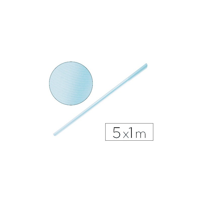 PAPEL KRAFT LIDERPAPEL AZUL CIELO ROLLO 5X1 MT