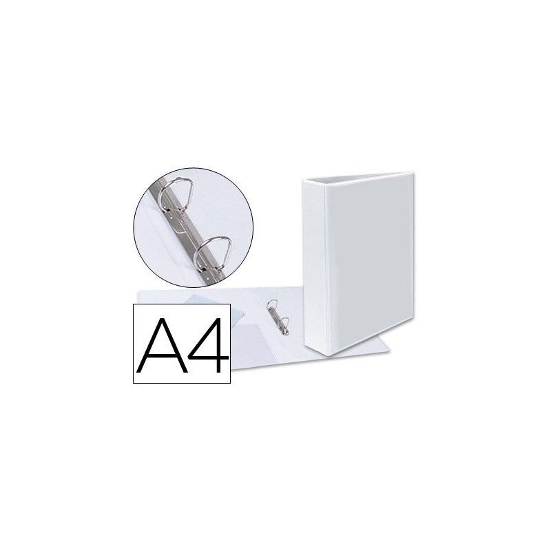 CARPETA CANGURO 2 ANILLAS MIXTAS 40MM ESSELTE A4 PLASTICO BLANCA