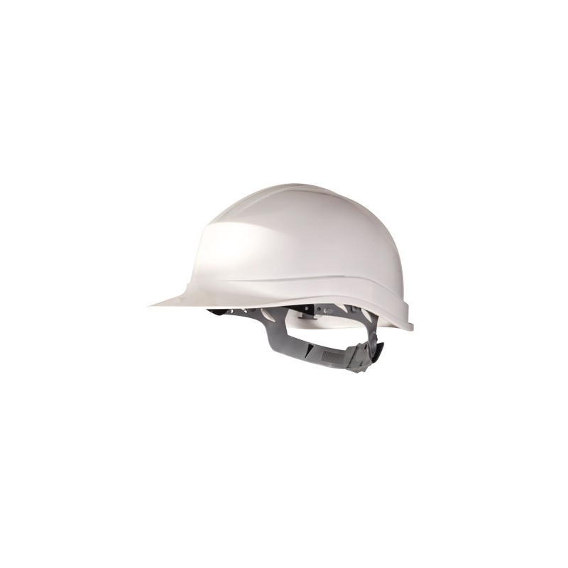CASCO DE PROTECCION DELTAPLUS POLIETILENO ESPECIAL PARA OBRA Y TRABAJOS ELECTRICOS DE BAJA TENSION COLOR BLANCO