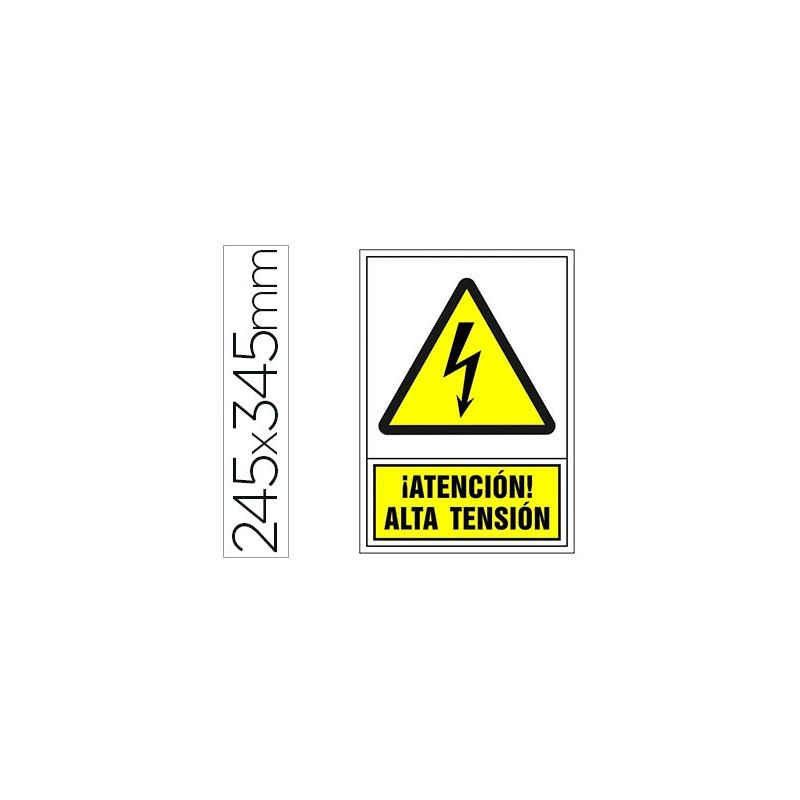 PICTOGRAMA SYSSA SEAL DE ADVERTENCIA ATENCION! ALTA TENSION EN PVC 245X345 MM