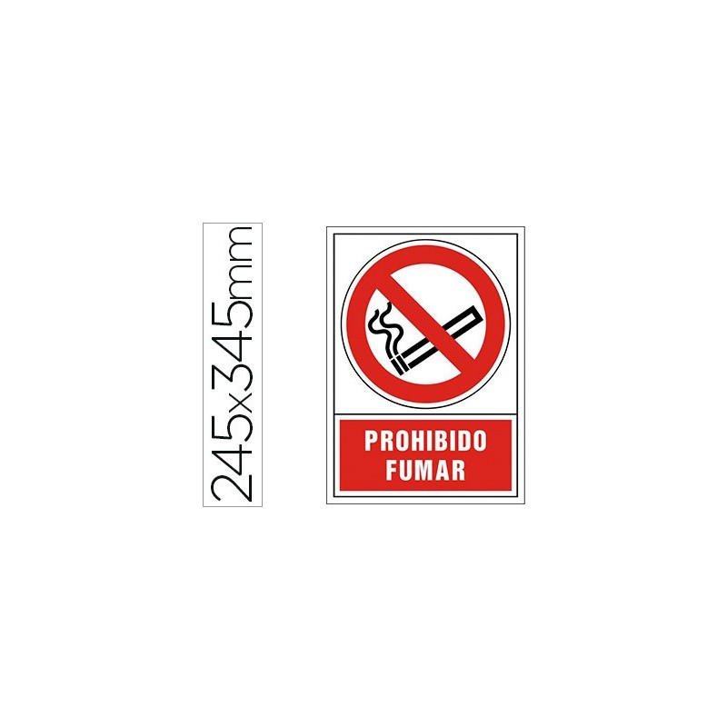PICTOGRAMA SYSSA SEAL DE PROHIBICION PROHIBIDO FUMAR EN PVC 245X345 MM