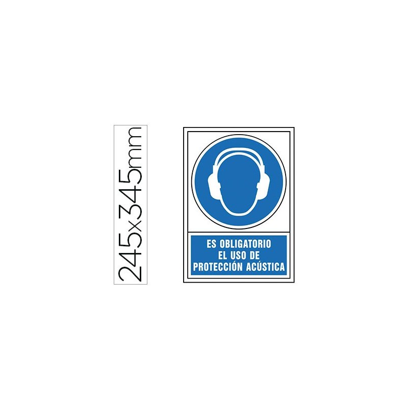 PICTOGRAMA SYSSA SEAL DE OBLIGACION ES OBLIGATORIO EL USO DE PROTECCION ACUSTICA EN PVC 245X345 MM