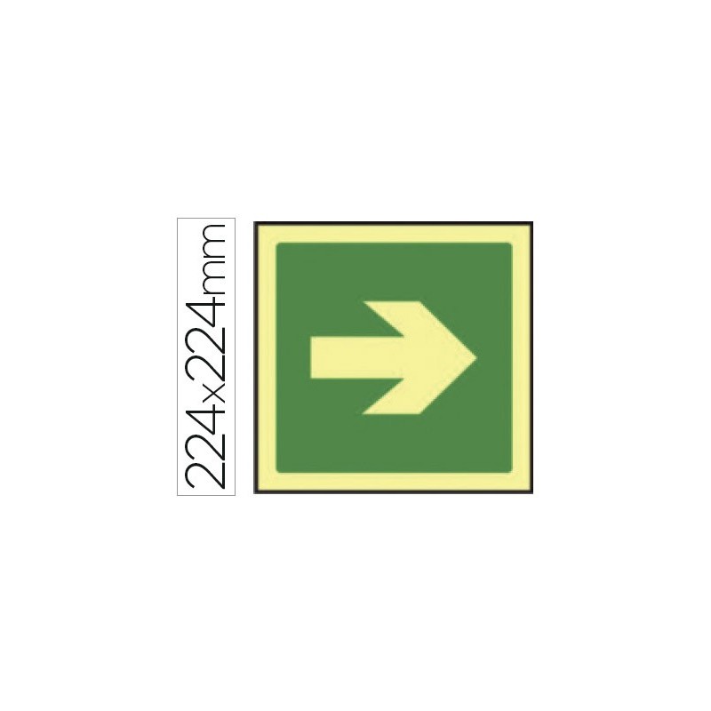 PICTOGRAMA SYSSA SEAL DE VIA DE EVACUACION EN PVC FOTOLUMINISCENTE 224X224 MM