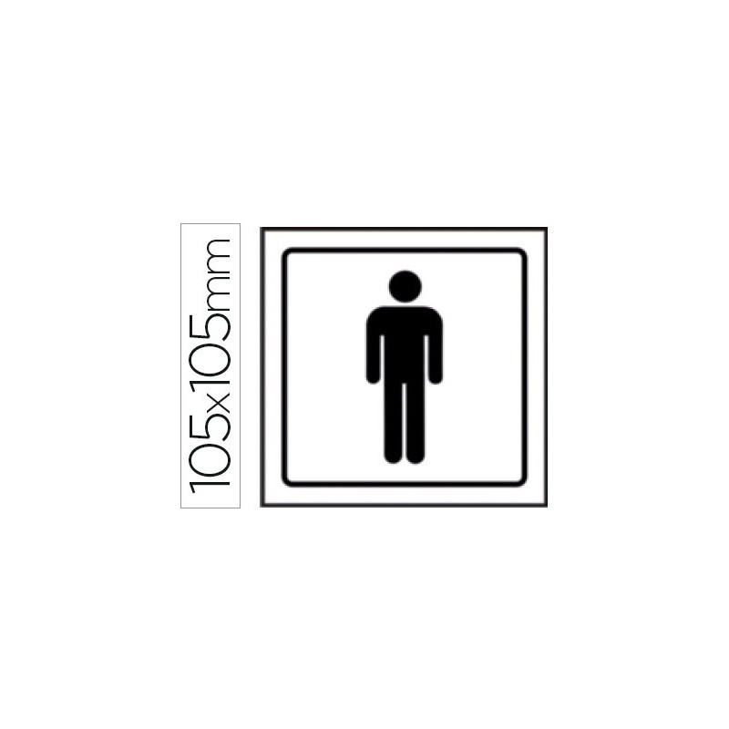 PICTOGRAMA SYSSA SEAL DE ASEOS CABALLEROS EN PVC 105X105 MM
