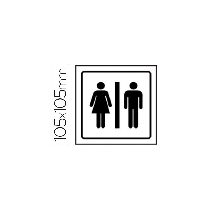 PICTOGRAMA SYSSA SEAL DE ASEOS CABALLEROS-SEORAS EN PVC 105X105 MM