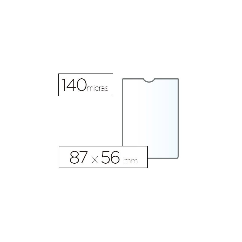 FUNDA PORTADOCUMENTO ESSELTE PLASTICO TRANSPARENTE 140 MICRAS TAMAO 87X56 MM