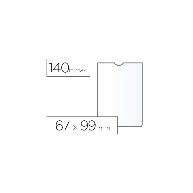FUNDA PORTADOCUMENTO ESSELTE PLASTICO TRANSPARENTE 140 MICRAS TAMAO 67X99 MM