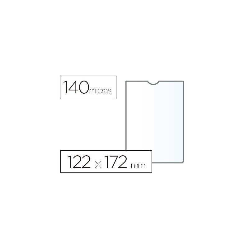 FUNDA PORTADOCUMENTO ESSELTE TRANSPARENTE PLASTICO 140 MICRAS TAMAO 122X172 MM