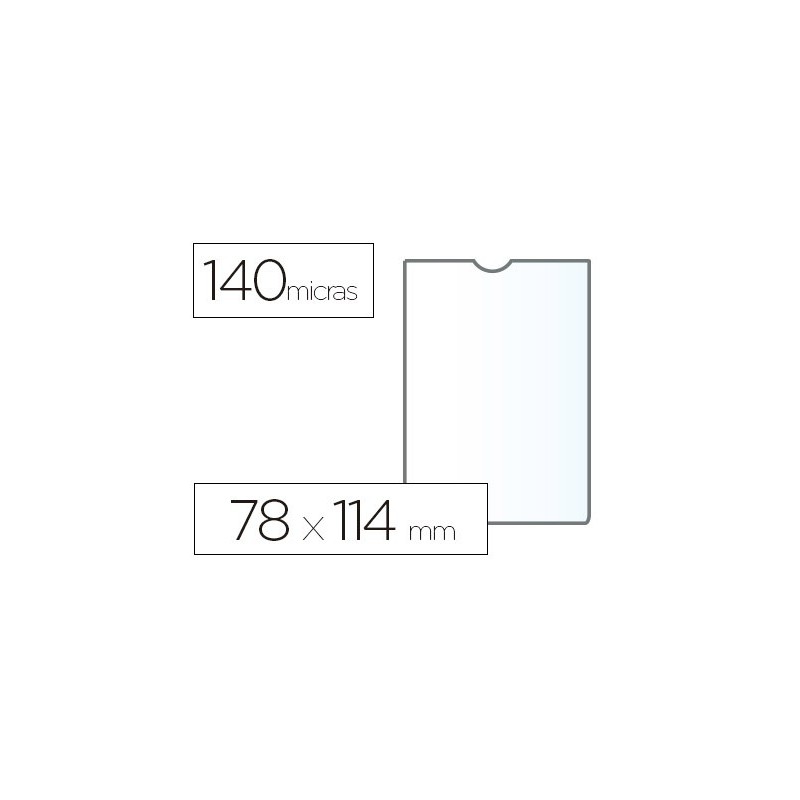 FUNDA PORTADOCUMENTO ESSELTE PLASTICO TRANSPARENTE 140 MICRAS TAMAO 78X114 MM