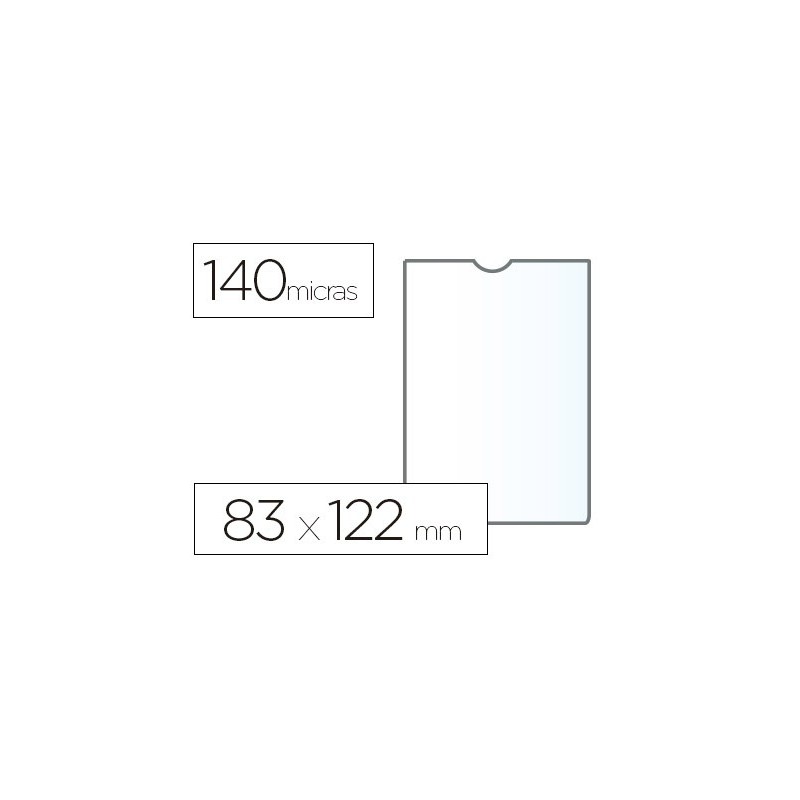 FUNDA PORTADOCUMENTO ESSELTE PLASTICO TRANSPARENTE 140 MICRAS TAMAO 83X122 MM