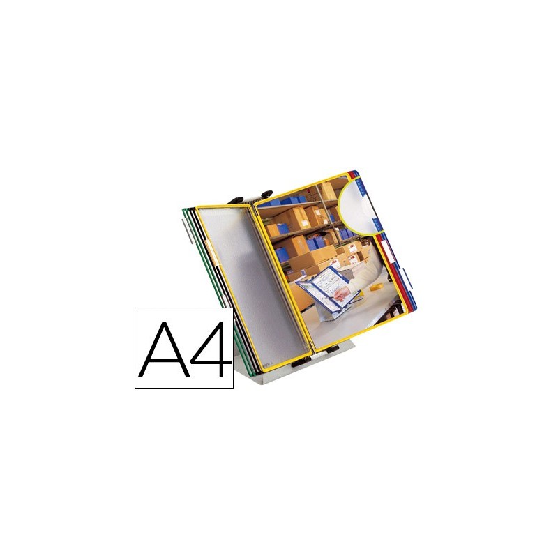 PORTACATALOGO SOBREMESA PVC TARIFOLD CON 10 FUNDAS DIN-A4 COLORES SURTIDOS