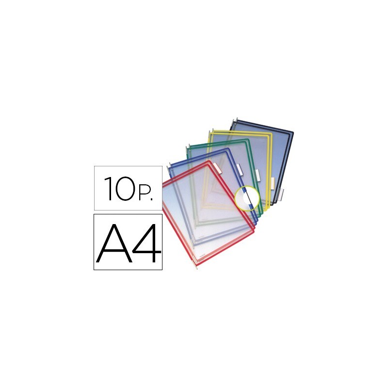FUNDA PARA PORTACATALOGO TARIFOLD DIN A4 COLORES SURTIDOS PACK DE 10 UNIDADES