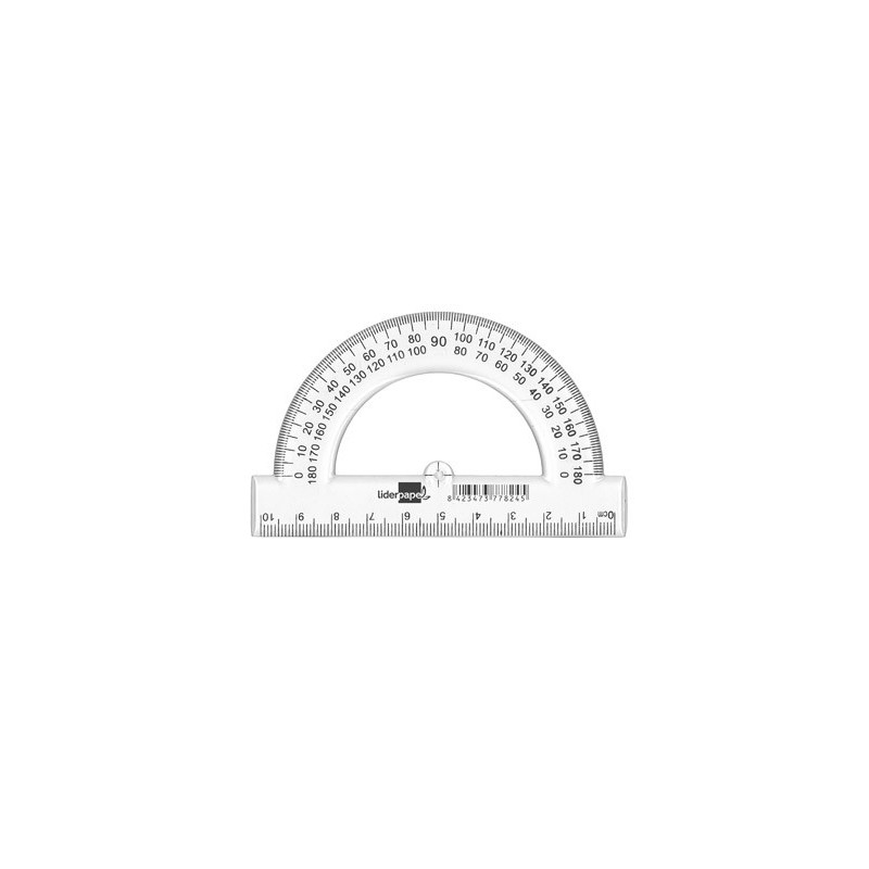 SEMICIRCULO LIDERPAPEL 10 CM PLASTICO