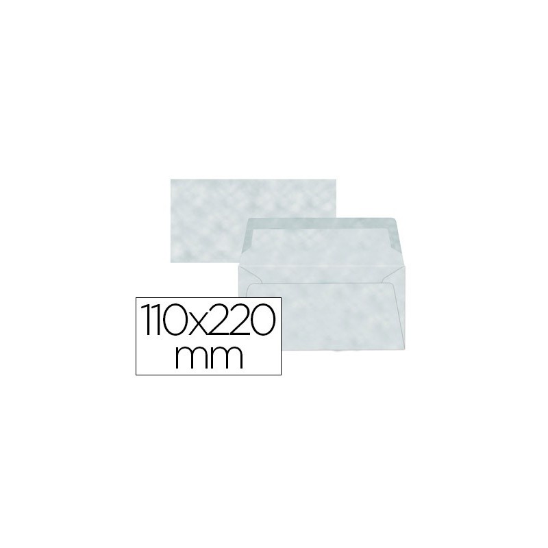 SOBRE LIDERPAPEL AMERICANO AZUL PERGAMINO 110X220 MM 80 G/M PACK DE 9 UNIDADES