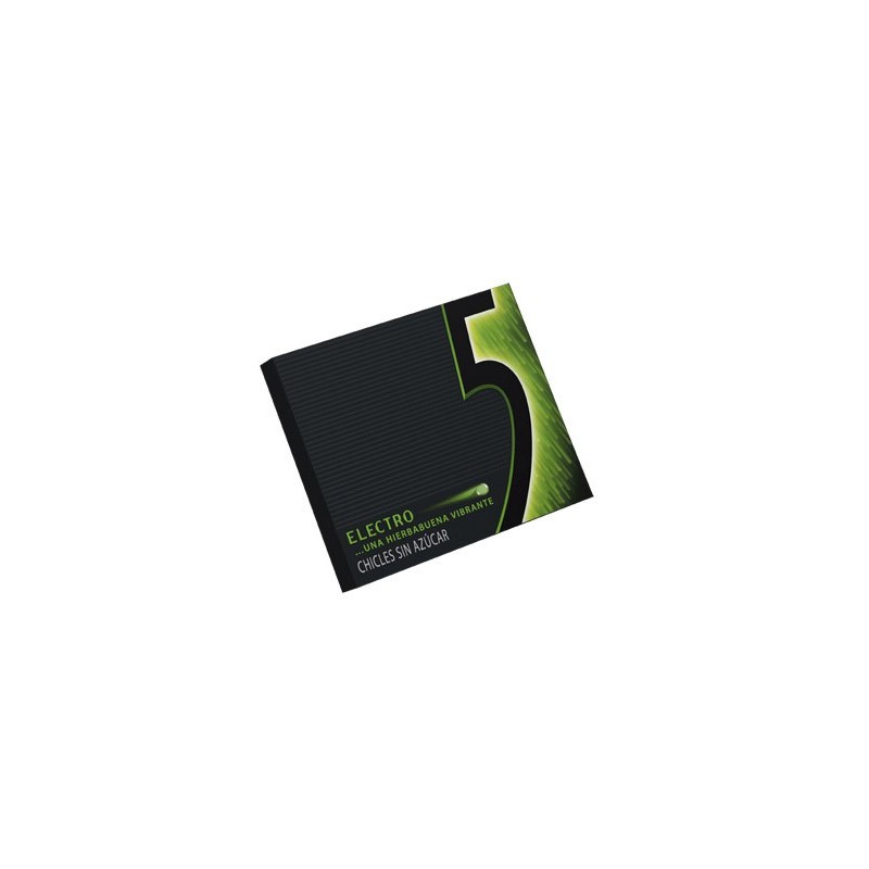 CHICLE FIVE SABOR HIERBABUENA ESTUCHE DE 12 CHICLES