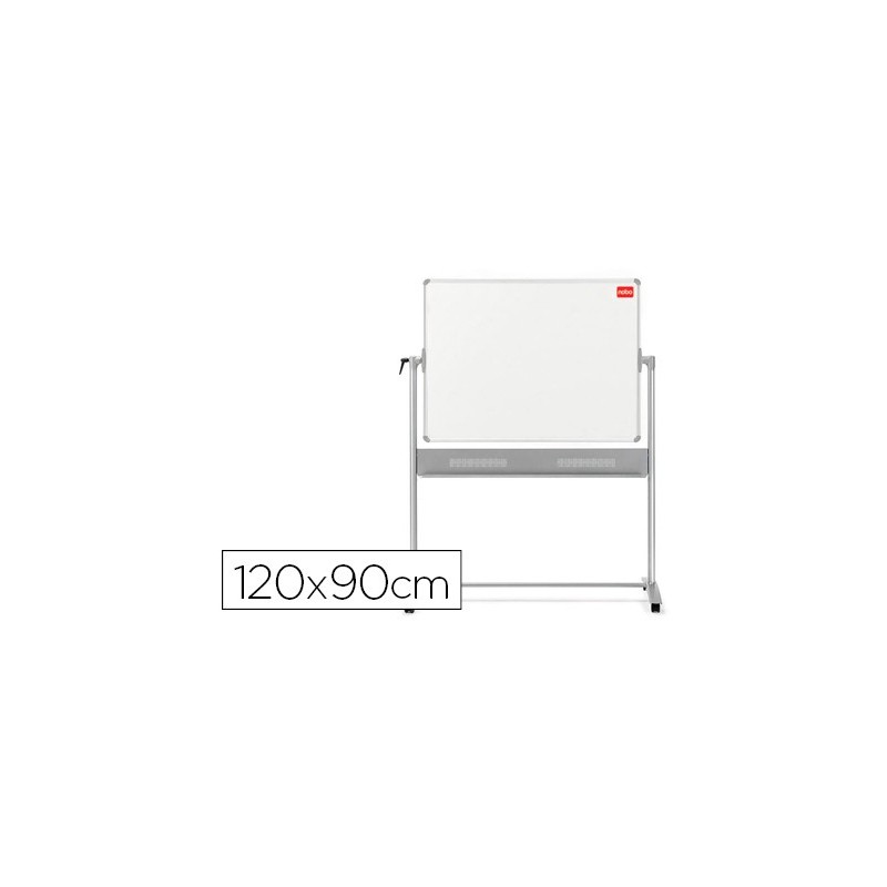 PIZARRA BLANCA NOBO MOVIL PRESTIGE MAGNETICA DE ACERO VITRIFICADO MARCO ALUMINIO NEGRO 1200X900 MM