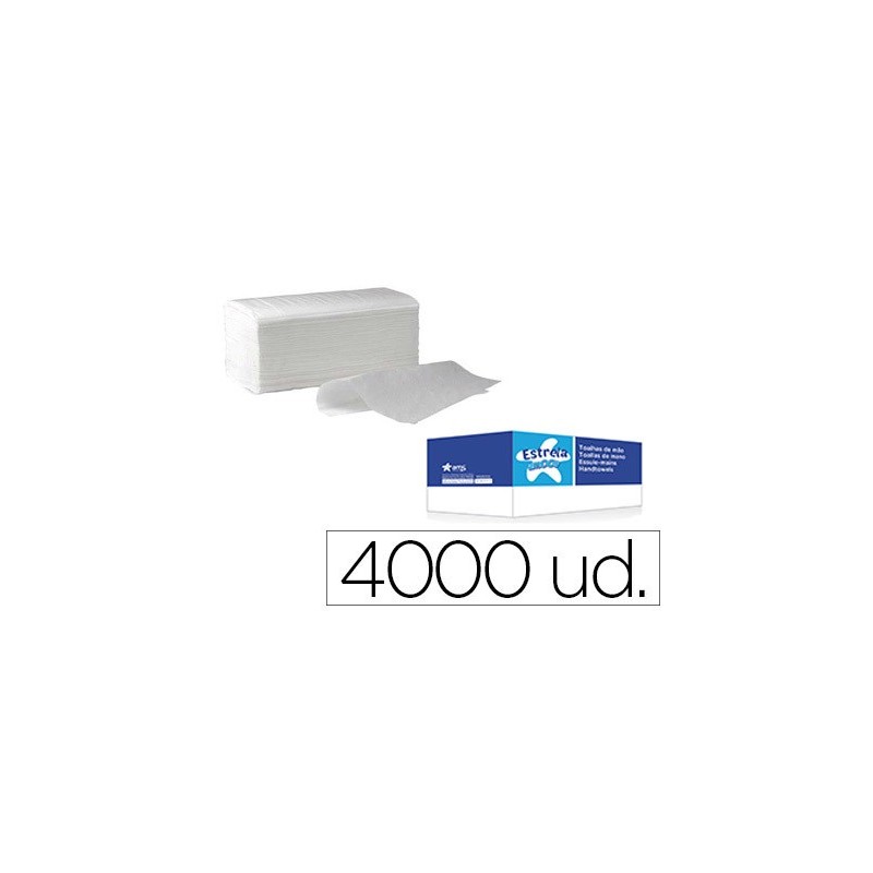 TOALLA DE PAPEL SECAMANOS AMOOS ENGARZADA 2 CAPAS 21X22 CM CAJA DE 4000 UNIDADES