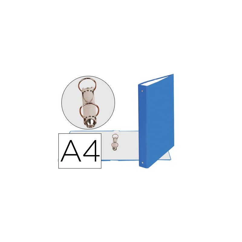 CARPETA DE 2 ANILLAS 30MM REDONDAS EXACOMPTA DIN A4 CARTON FORRADO AZUL CLARO