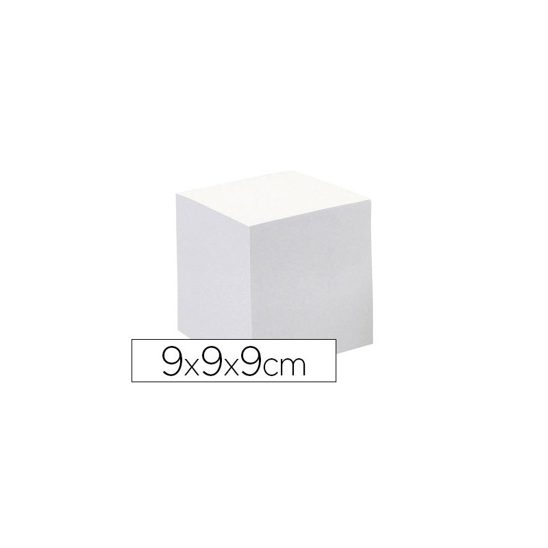 TACO PAPEL QUO VADIS ENCOLADO BLANCO 680 HOJAS 100% RECICLADO 90 G/M2 90X90X90 MM