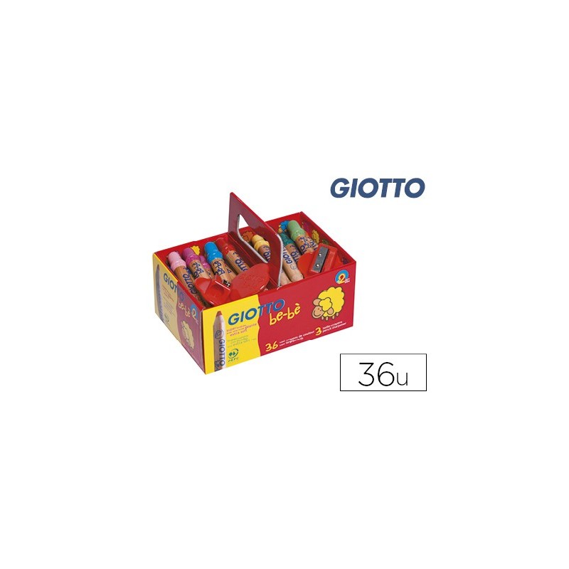 LAPICES DE COLORES GIOTTO BEBE SUPER SCHOOLPACK DE 36 UNIDADES + 3 SACAPUNTAS