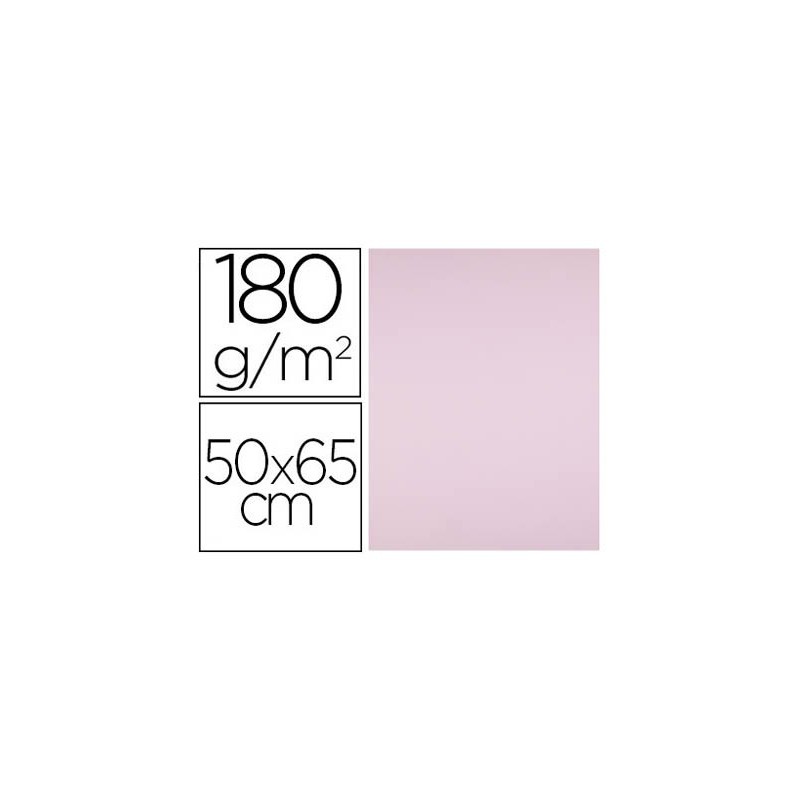 CARTULINA LIDERPAPEL 50X65 CM 180G/M2 ROSA PAQUETE DE 25