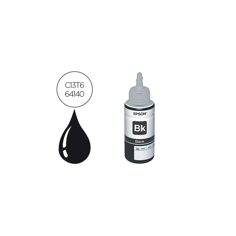 TINTA EPSON T6641 ET2500/2550/ /14000/L475/565/575/4500 NEGRO BOTELLA 70 ML 4.000 PAG