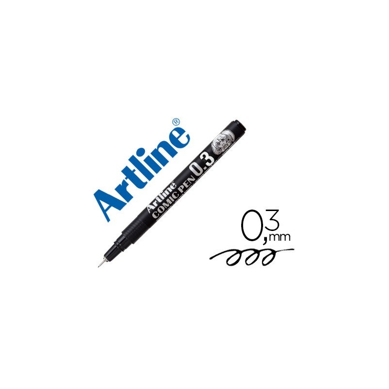 ROTULADOR ARTLINE CALIBRADO MICROMETRICO NEGRO COMIC PEN EK-283 PUNTA POLIACETAL 0,3 MM RESISTENTE AL AGUA