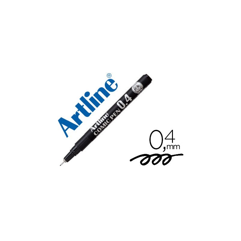 ROTULADOR ARTLINE CALIBRADO MICROMETRICO NEGRO COMIC PEN EK-284 PUNTA POLIACETAL 0,4 MM RESISTENTE AL AGUA