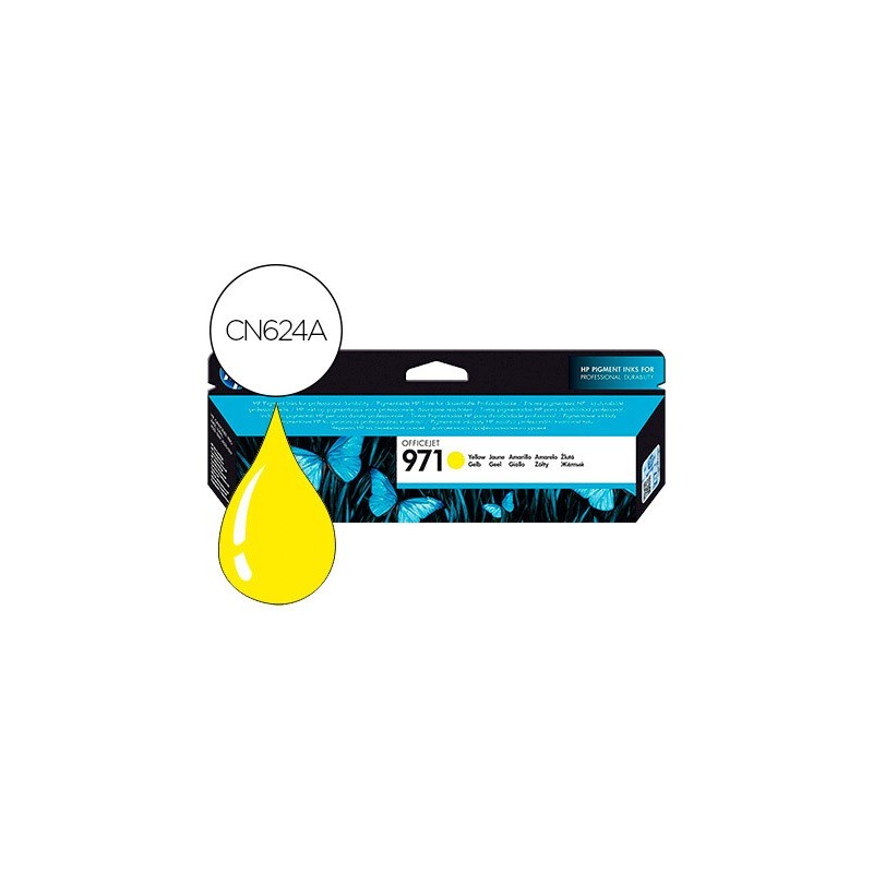 INK-JET HP 971 OFFICEJET PRO X451 / X551 / X476 / X576 AMARILLO 2.500 PAG