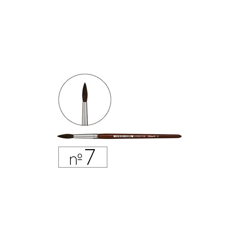 PINCELES ACUARELA PELIKAN SERIE 25 N¼ 7 VIROLA ALUMINIO
