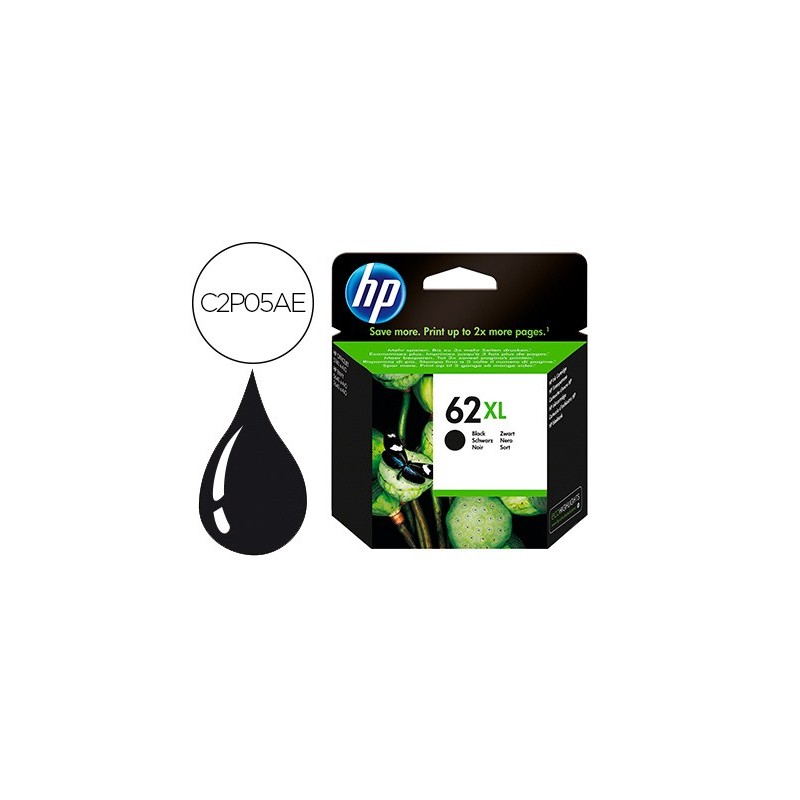 INK-JET HP 62XL ENVY 5640/7640 OFFICEJET 5740 NEGRO 600 PAG