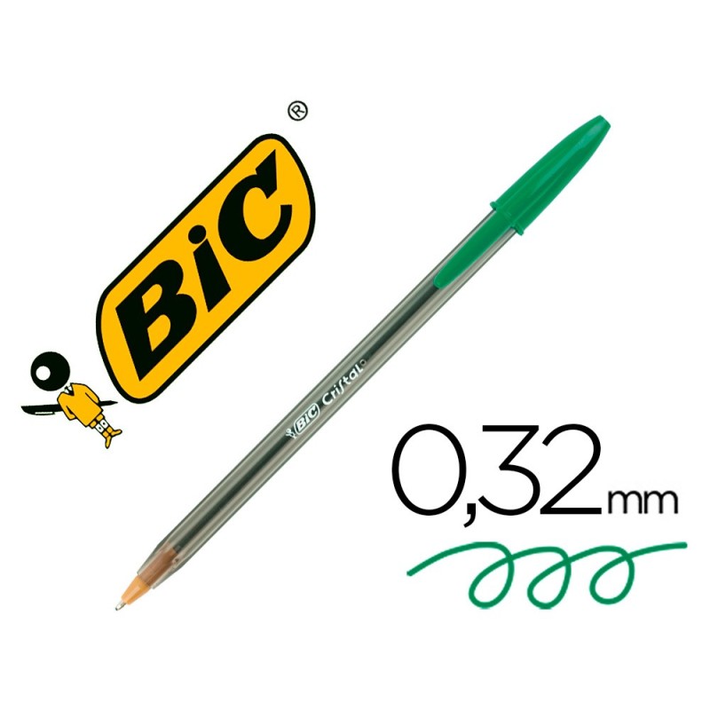 BOLIGRAFO BIC CRISTAL VERDE UNIDAD