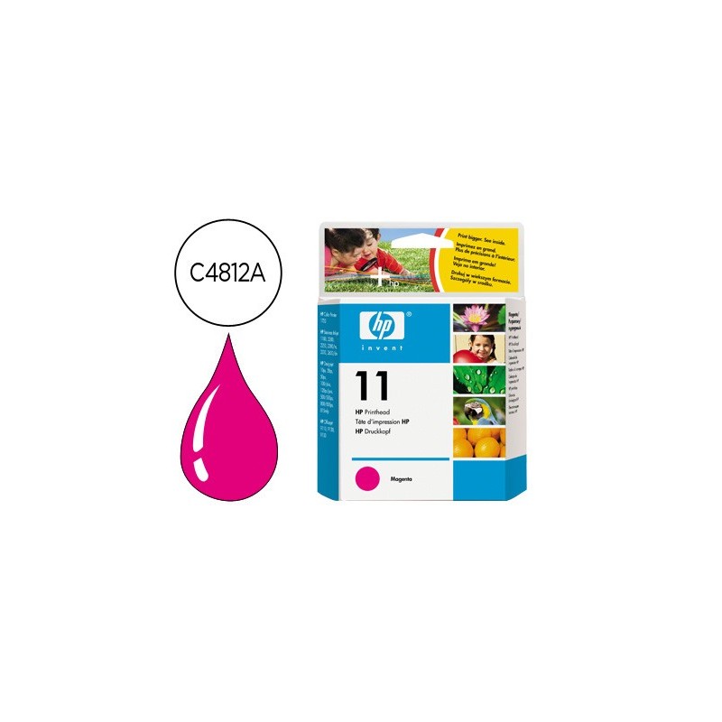 INK-JET HP DESIGNJET 70 100+ 5 00 800 SER BUSI 1000 2200 2250 2300 2600 2800 CP1700 OJ 9100 K850 N.11 CABEZAL MAGENTA