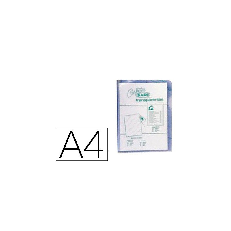 CARPETA DOSSIER UERO SARO PVC DIN A4 280 MC TRANSPARENTE
