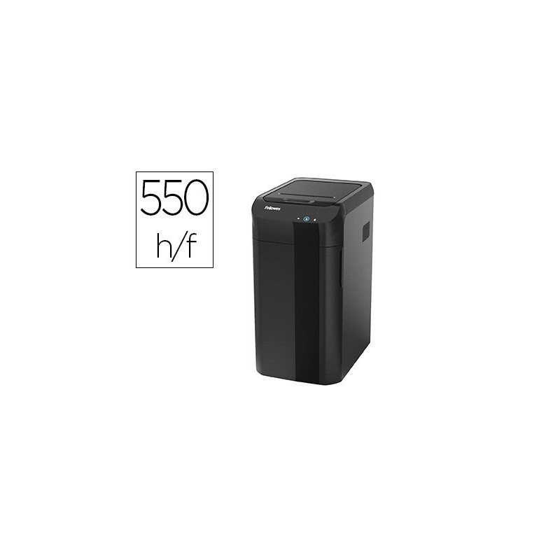 DESTRUCTORA DE DOCUMENTOS FELLOWES AUTOMAX 550C CAPACIDAD DE CORTE 550 HOJAS PARTICULAS DESTRUYE TARJETA CD