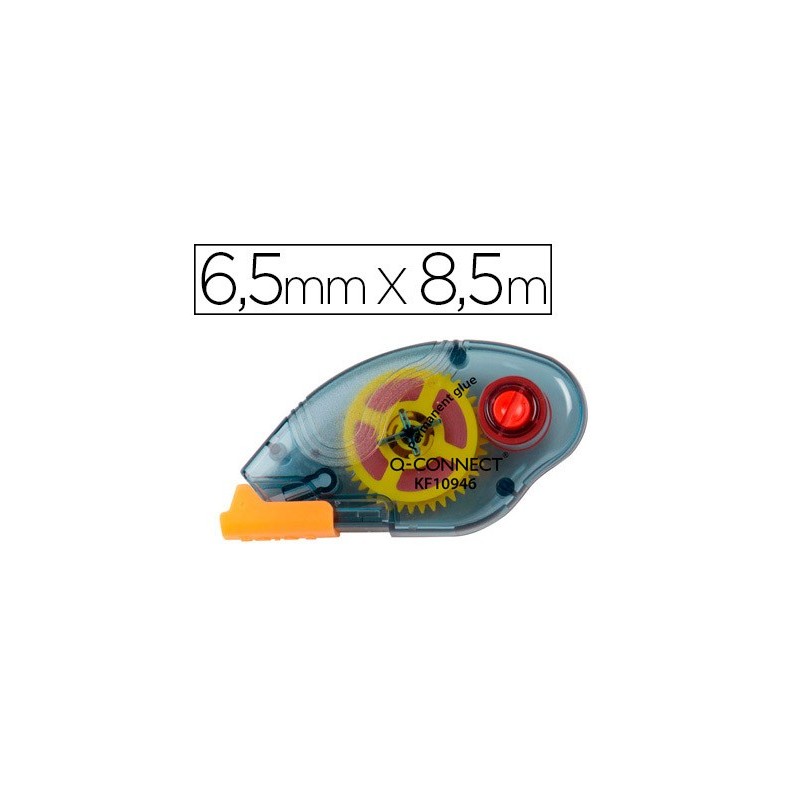PEGAMENTO Q-CONNECT ROLLER COMPACT PERMANENTE 6,5 MM DE ANCHO X 8,5 MT - UNIDAD