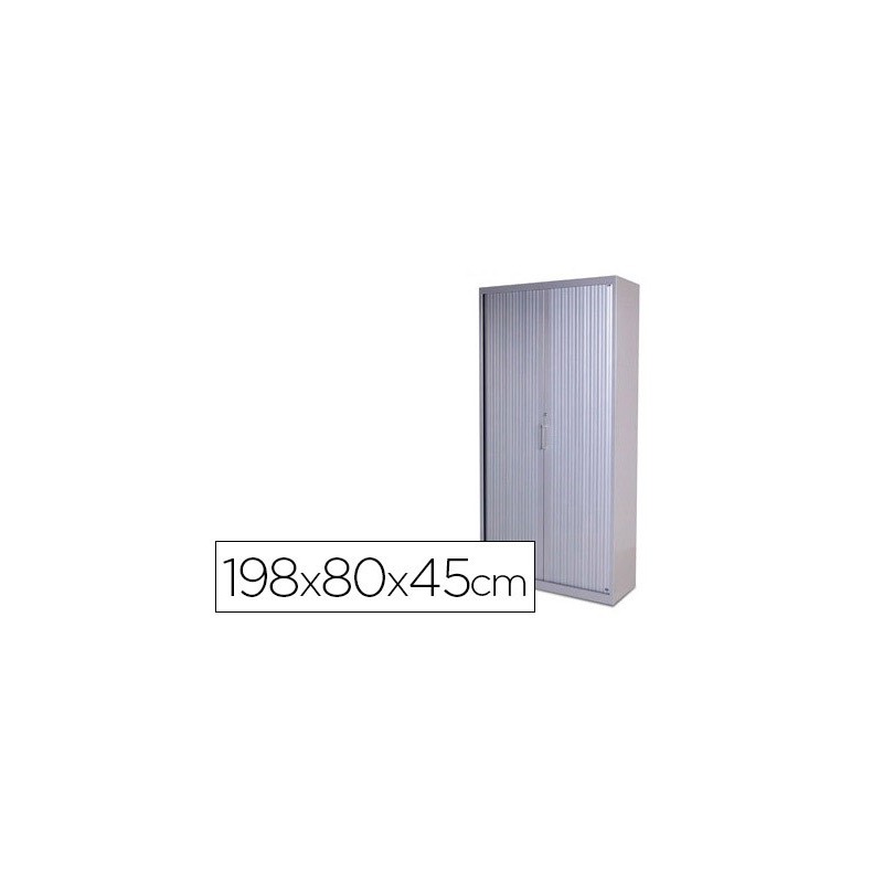 ARMARIO METALICO ROCADA DOS PUERTAS TIPO PERSIANA INCLUYE CUATRO BALDA SERIE STORE 198X80X45 CM ACABADO AC00