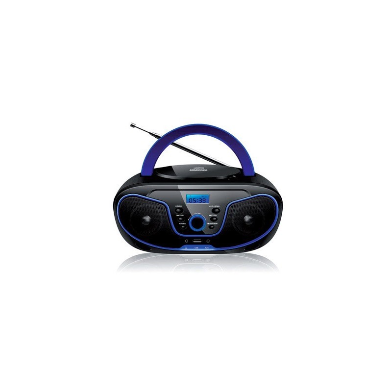RADIO REPRODUCTOR DAEWOO CD CON USB RADIO DIGITAL 20 PRESINTONIAS POTENCIA DE SALIDA 2X2W CON 2 JACK
